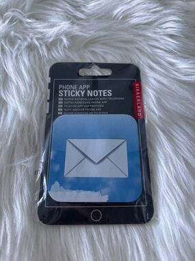 Kikkerland White Phone App Sticky Notes